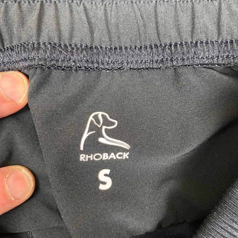 Rhoback Delta Performance Stretch Active Jogger Pants Mens Small Black